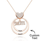 Custom Engraved Necklace Simple Circularity Family Gifts