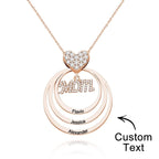 Custom Engraved Necklace Simple Circularity Family Gifts