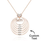 Custom Engraved Necklace Simple Circularity Family Gifts