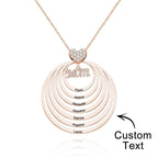 Custom Engraved Necklace Simple Circularity Family Gifts