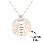 Custom Engraved Necklace Simple Circularity Family Gifts