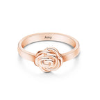 Custom Engraved Name Ring Rose Ring Gift for Women Valentines Gift
