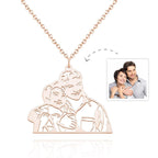 Custom Photo Necklace Three-dimensional Hollow Out Unique Gifts
