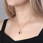 Custom Projection Necklace Triangle Photo Necklace Gift for Couples