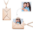 Personalized Envelope Locket Necklace Custom Photo Necklace