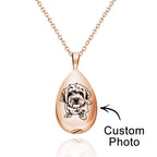 Custom Photo Necklace Shadow Carving Ashes Pendant Commemorate Gifts