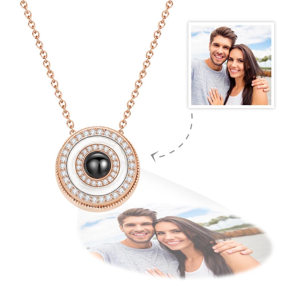 gifts for wife Cherish Every Moment - Custom Decor - Halo Photo Projection Necklace Copper - gifts for wife - Anniversary vie