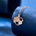 gifts for wife Eternal Love - Custom Decor - Projection Necklace Heart-shaped Flowers Design Gifts - gifts for wife - Birthda