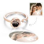 Custom Projection Ring Personalized Photo Open Ring for Women