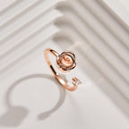 Custom Projection Ring Personalized Photo Open Ring for Women