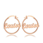 Custom Name Hoop Earrings