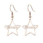 Custom Engraved Name Earrings Stainless Steel Star-shaped Earrings
