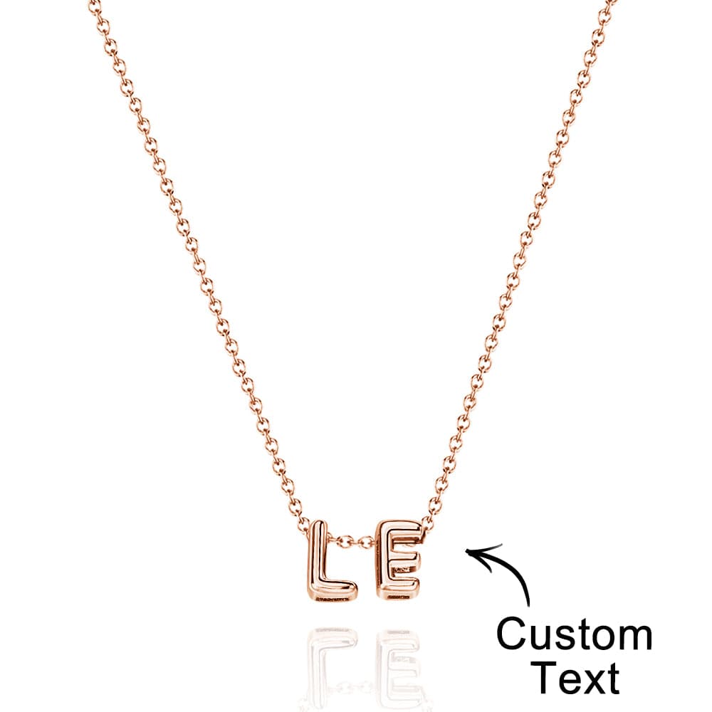 Personalized 3D Bubble Letters Name Necklace Fantastic Gift for All Your Loved Ones