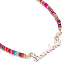 Rainbow Magic Girls Name Necklace Personalized Children Nameplate Necklace Gift