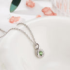 Custom Engraved Birthstone Necklace Infinity Creative Gifts