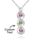 Custom Engraved Birthstone Necklace Infinity Creative Gifts