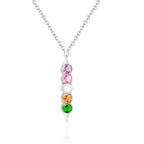 Peas in a Pod Birthstone Necklace Stylish Pendant Gifts for Her