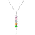 Peas in a Pod Birthstone Necklace Stylish Pendant Gifts for Her