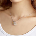 Custom Birthstone Pendant Jewelry Gold Birthstone Necklace Stainless Steel