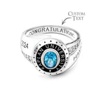 Personalized Birthstone Graduation Ring Graduation Gift for Class of 2024 Graduates