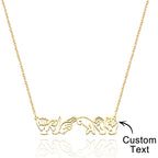 Personalized American Sign Language Necklace Gift for Hearing Impairment ASL Interpreter Teacher