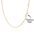 unique engraved animal paw shape initial necklace unique wedding close up