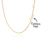 quality engraved animal paw shape initial necklace unique wedding front view