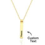 Custom Engraved Vertical 1-5 Names Necklace Stylish Personalized Pendant for Her