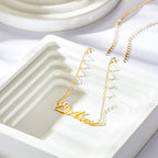 Personalized Pet Paw Print Name Necklace Lovely Animal Paw Necklace Jewelry