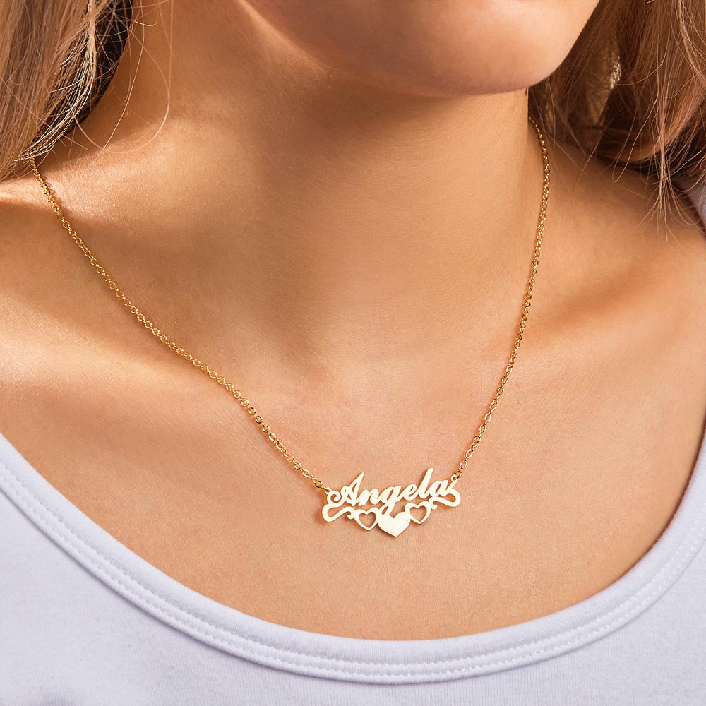 Custom Name Necklace Heart Unique Commemorative Gifts
