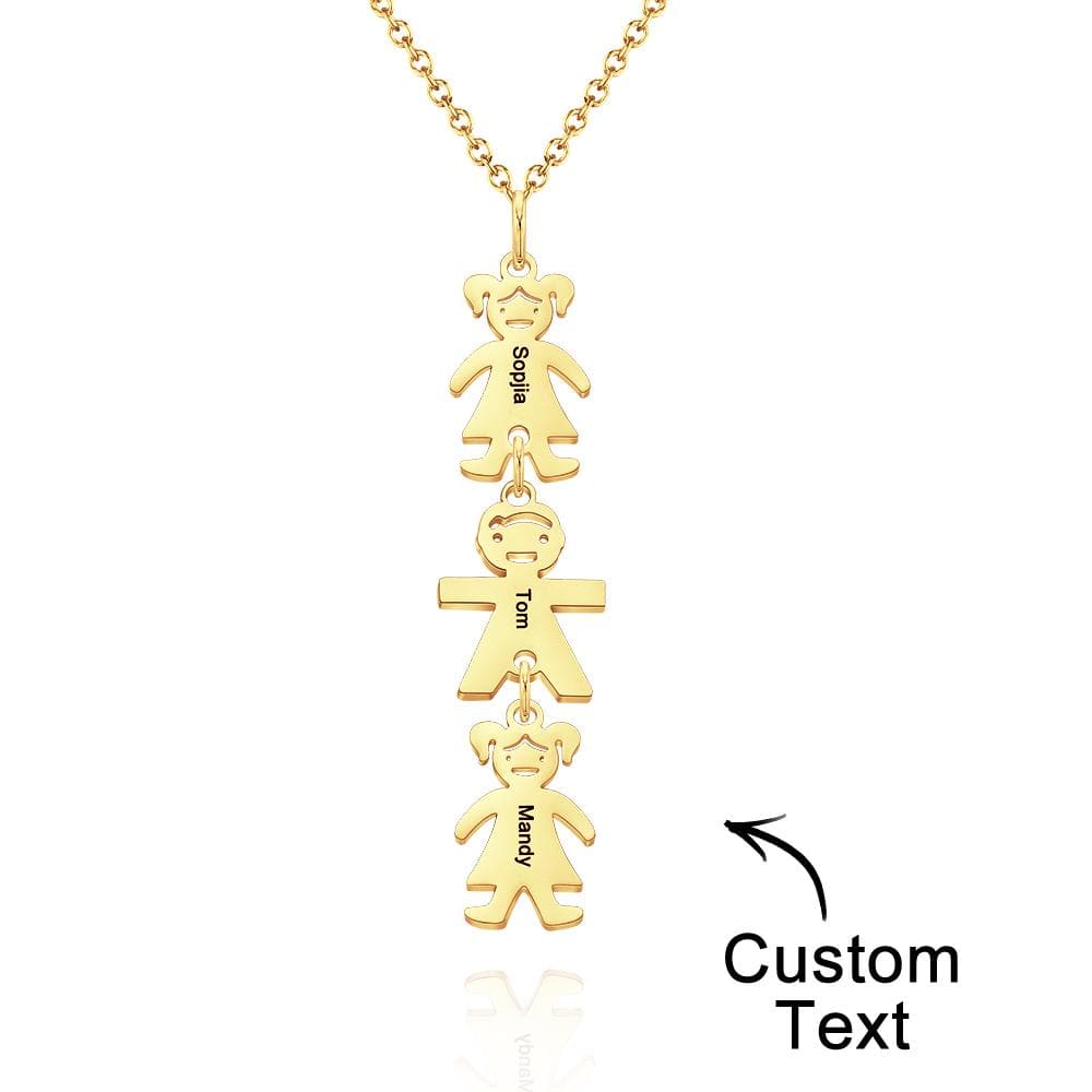 Custom Name Engraved Necklace Child Creative Gifts