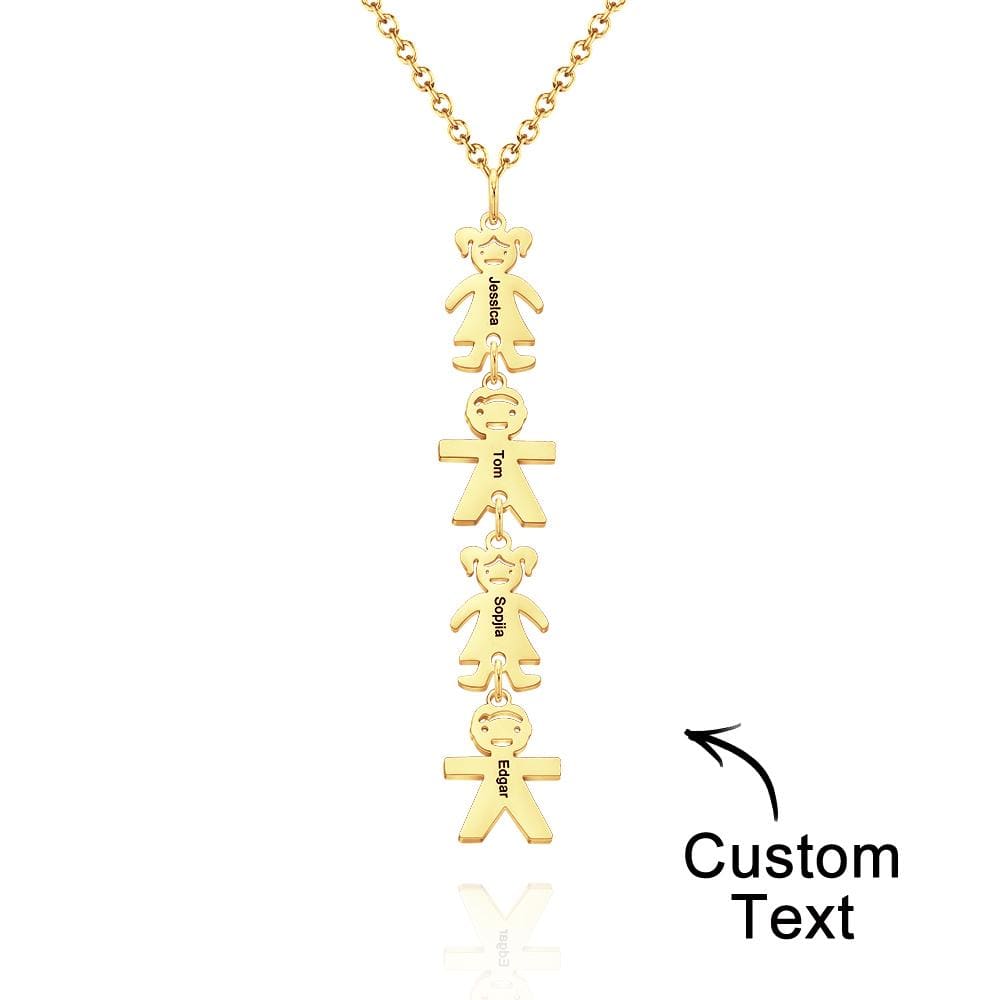 Custom Name Engraved Necklace Child Creative Gifts