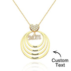 Custom Engraved Necklace Simple Circularity Family Gifts