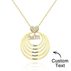 Custom Engraved Necklace Simple Circularity Family Gifts