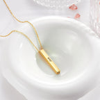 Custom Engraved Necklace Folded Bar Necklaces Unique Gift for Women