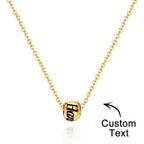 Custom Engraved Necklace Optional Bead Necklace Unique Gift