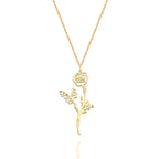 Personalized Combined Birth Flower Bouquet Necklace Bridesmaids' Gifts