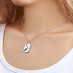 Personalized Envelope Locket Necklace Custom Photo Necklace