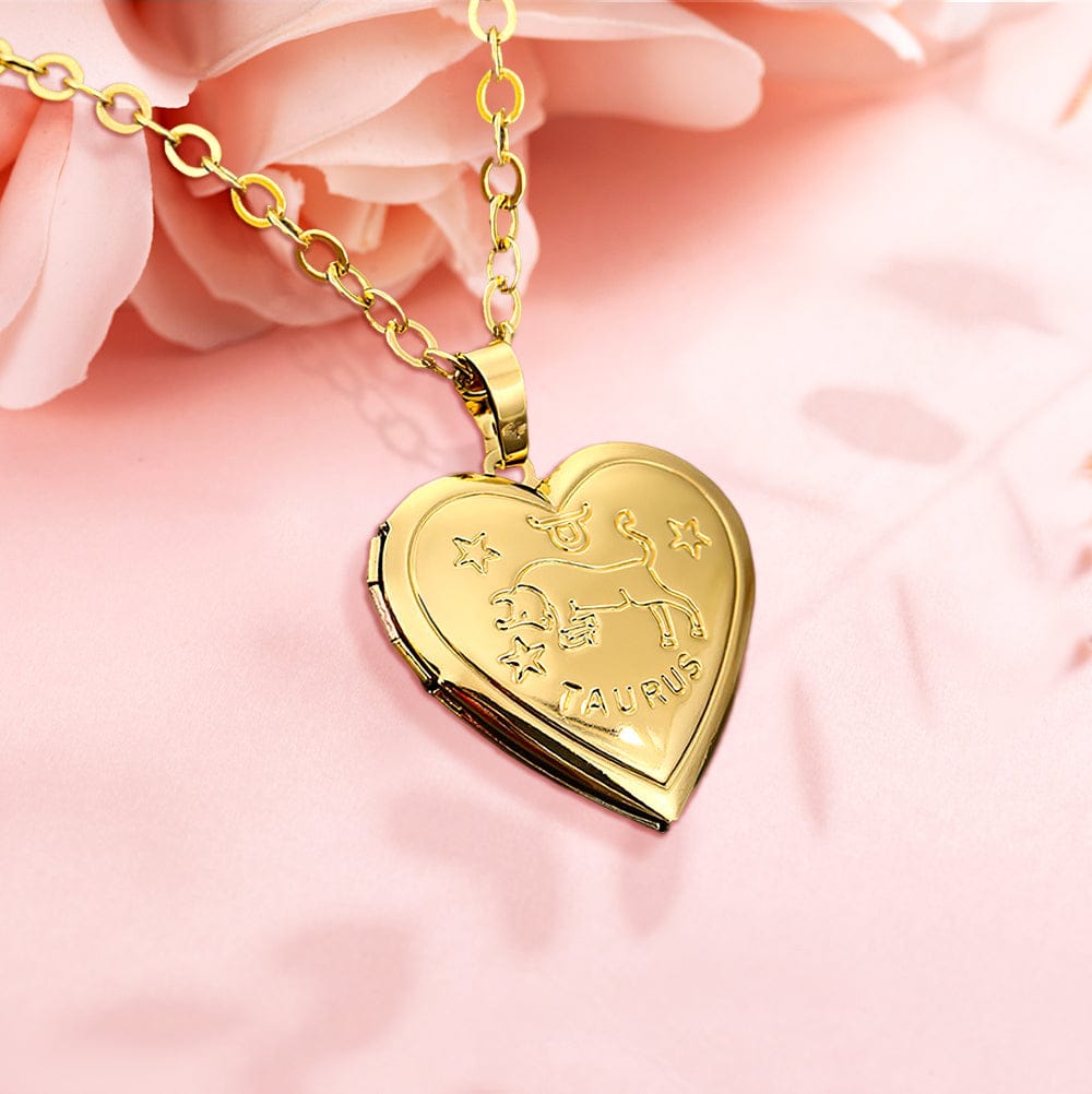Personalized Constellations Heart Locket Necklace