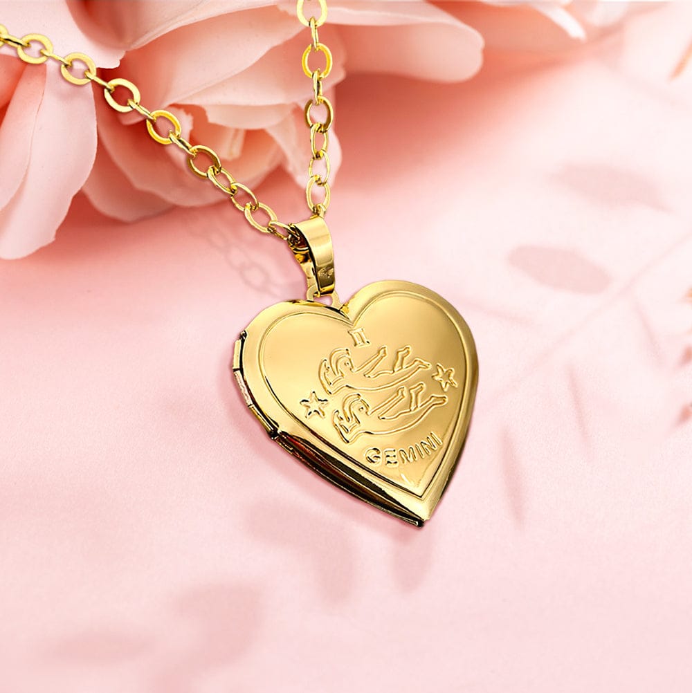 Personalized Constellations Heart Locket Necklace
