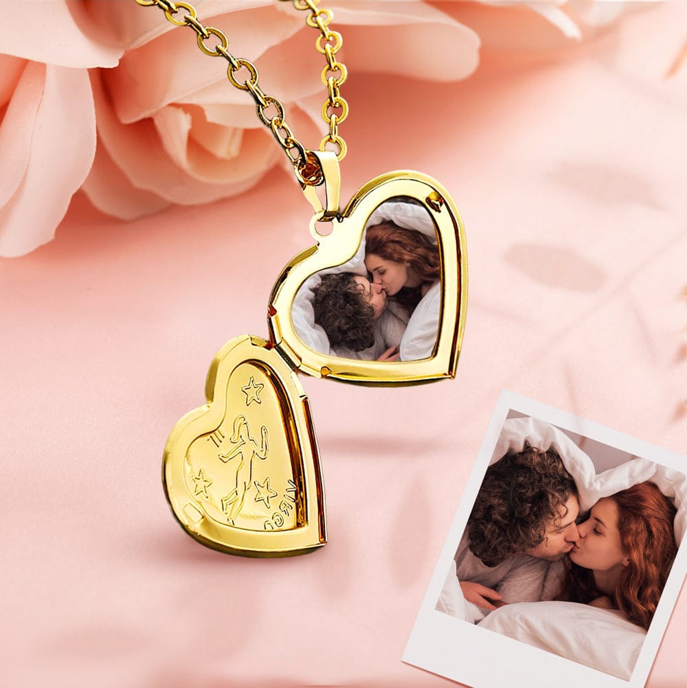 Personalized Constellations Heart Locket Necklace
