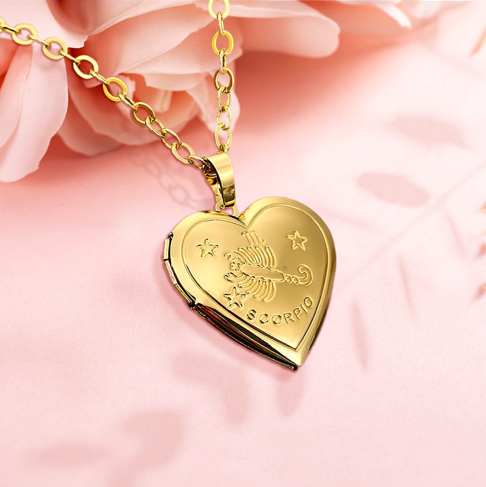 Personalized Constellations Heart Locket Necklace