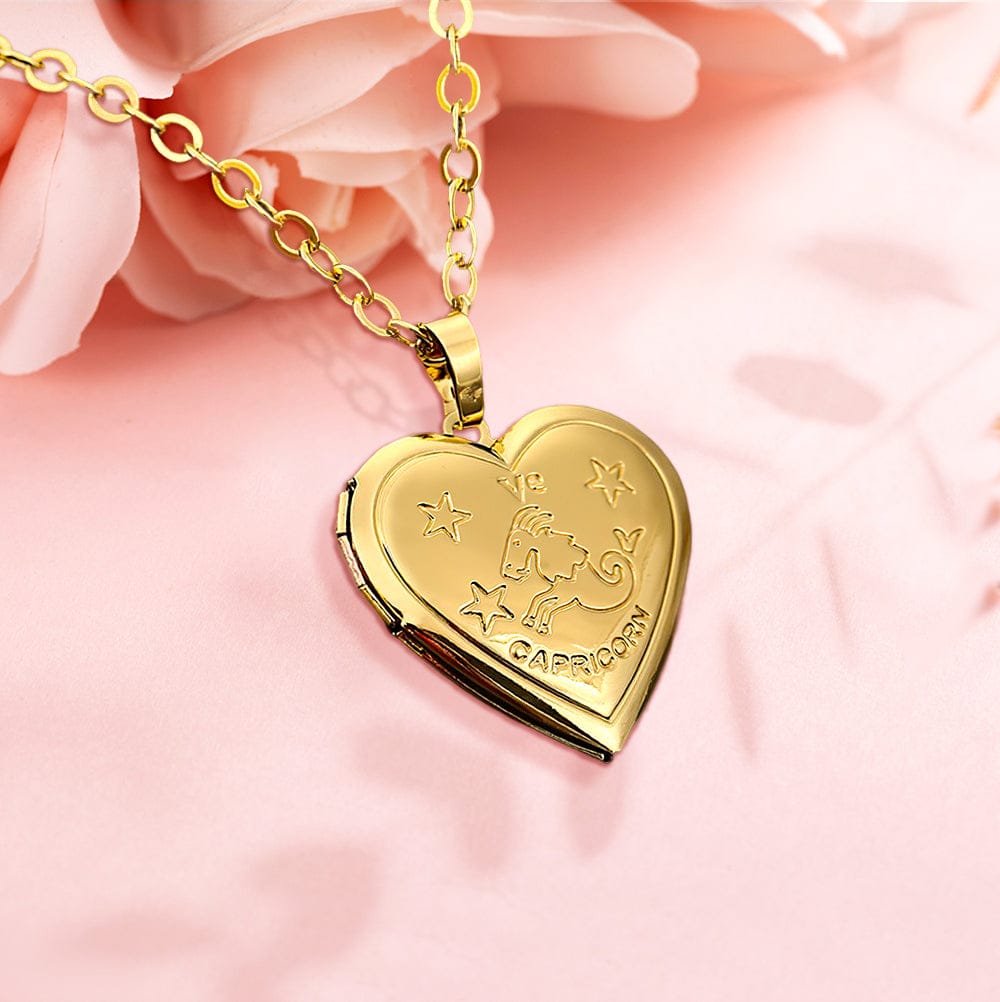 Personalized Constellations Heart Locket Necklace
