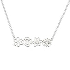 Personalized Multiple Birth Flower Necklace Family Floral Necklace Gift For Mom