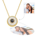 gifts for wife Cherish Every Moment - Custom Decor - Halo Photo Projection Necklace Copper - gifts for wife - Anniversary vie
