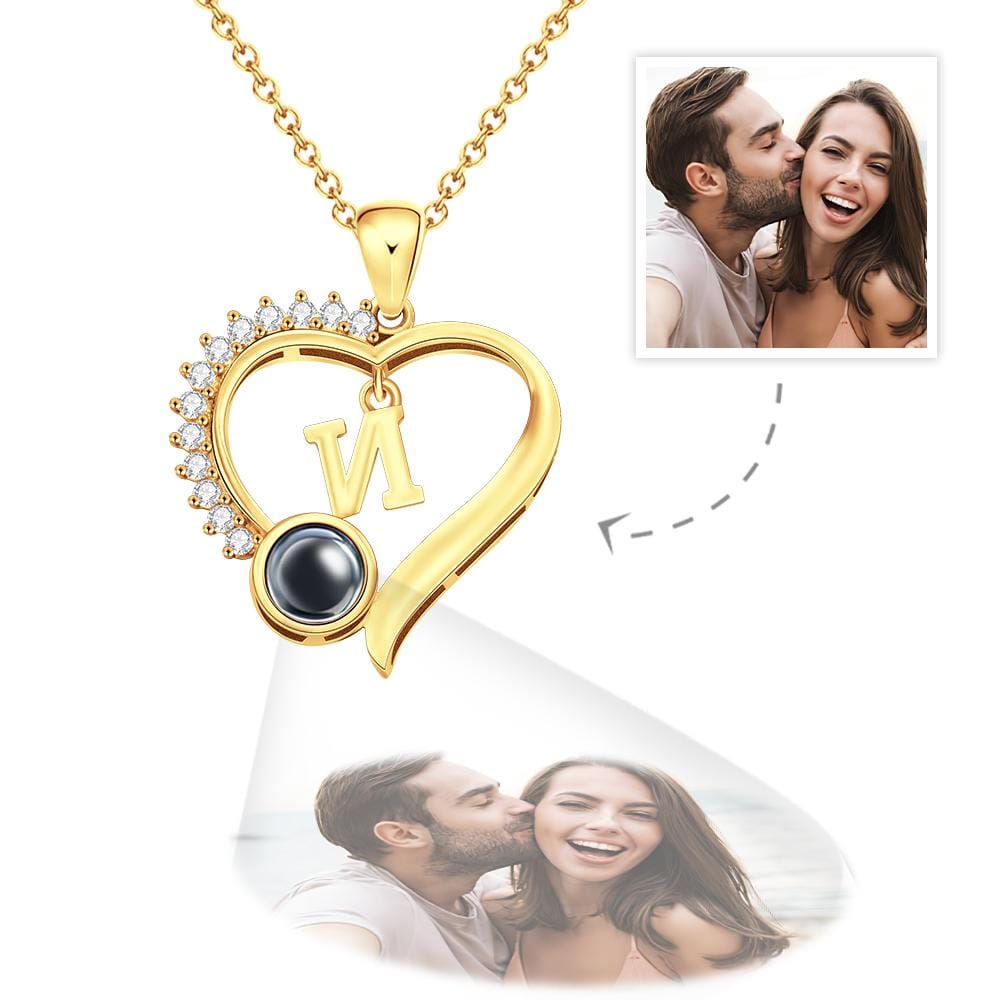 gifts for wife Love Her Always - Unique Memento - Projection Necklace Custom Letter Heart-shaped Design Gifts - gifts for wif