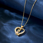 gifts for wife Love Her Always - Unique Memento - Projection Necklace Custom Letter Heart-shaped Design Gifts - gifts for wif