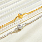 Custom Projection Bracelet Anniversary Fashion Titanium Steel Gifts for Man