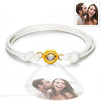 Custom Projection Photo Bracelet Weave Style Colorful Couple Gifts