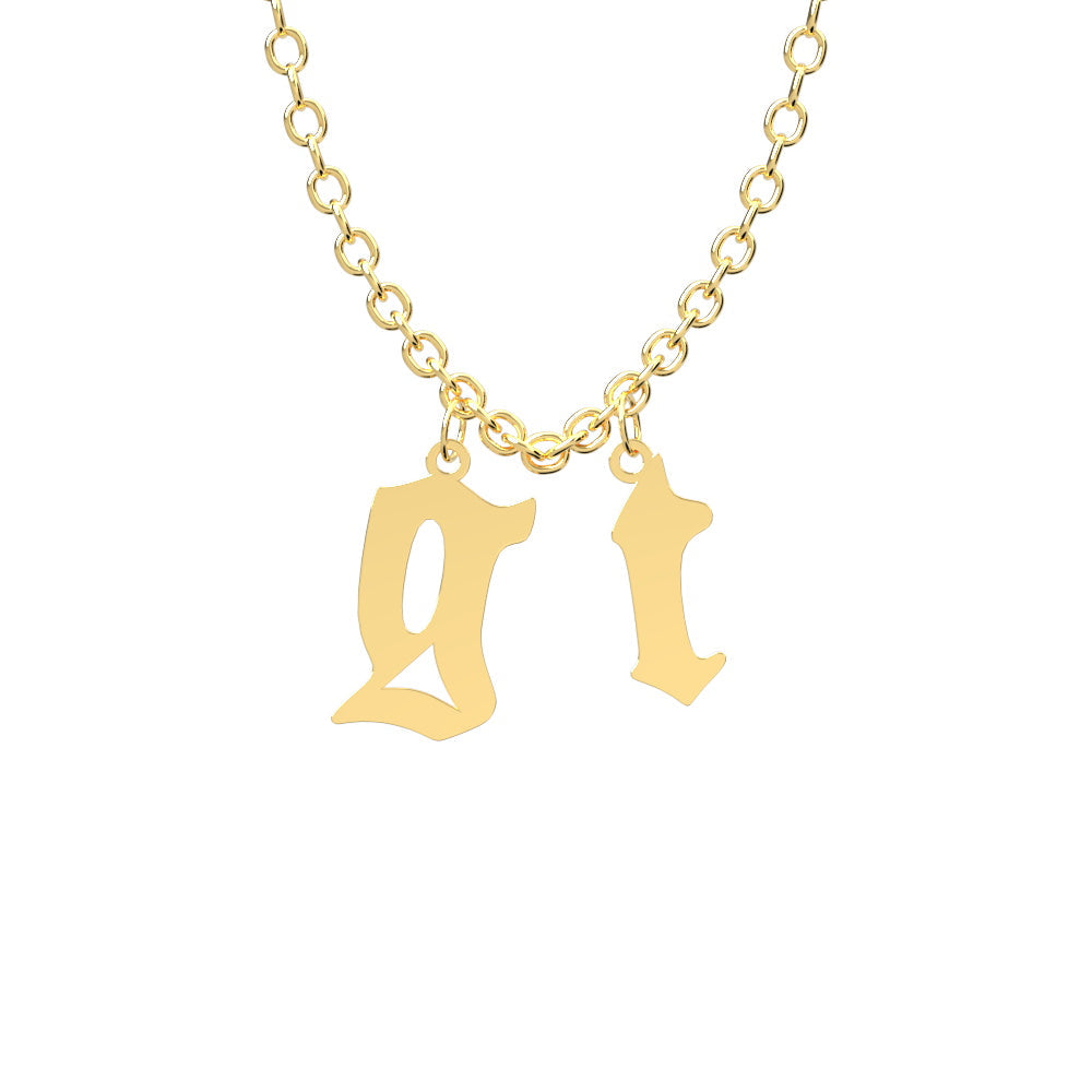 Custom Initial Necklace Personalized Letter Necklace Gift